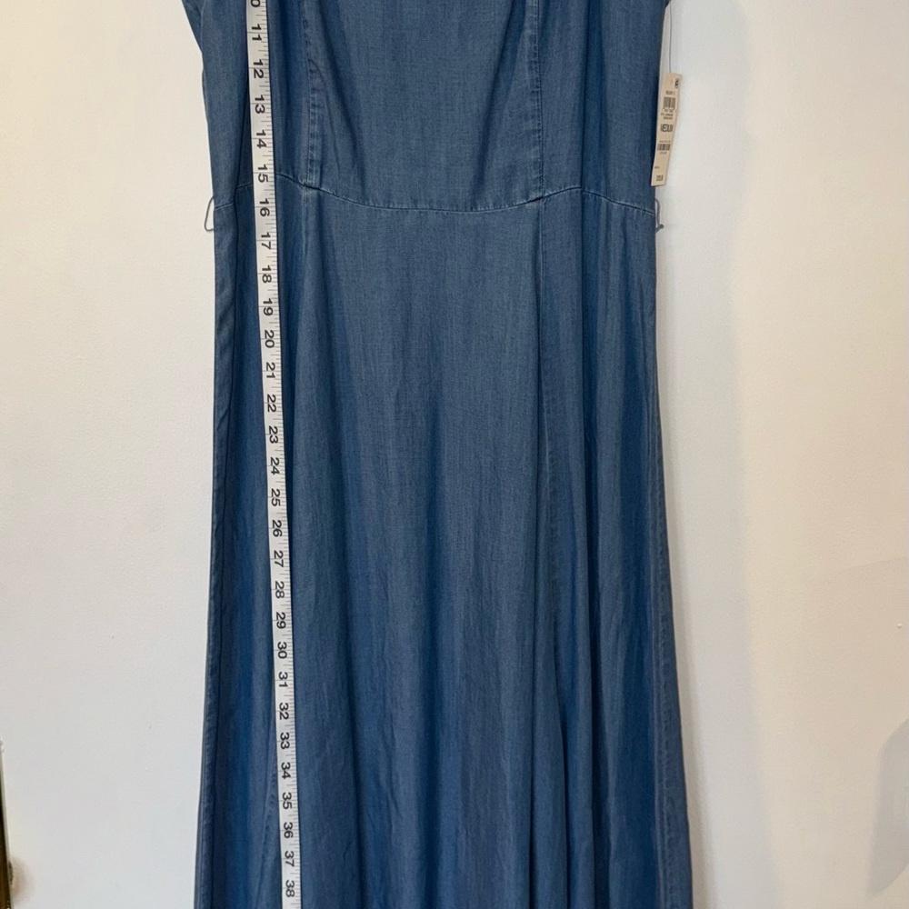 Blue Denim Sleeveless Dress - Picture 9 of 12